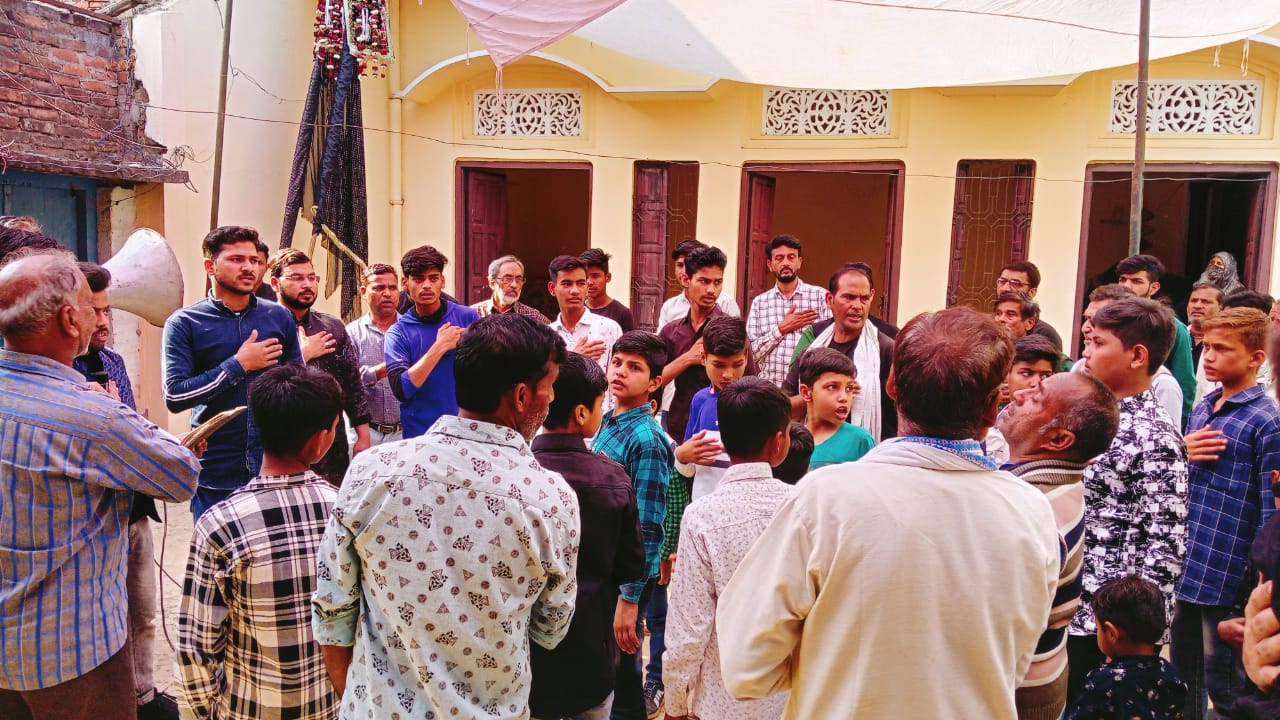 इमाम हुसैन की मदीने से रवानगी, जरगांवा में दिनभर रहा मजलिसों मातम का सिलसिला