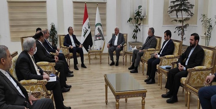 وزير الخارجية الإيراني يلتقي رئيسي الحشد الشعبي وائتلاف دولة القانون