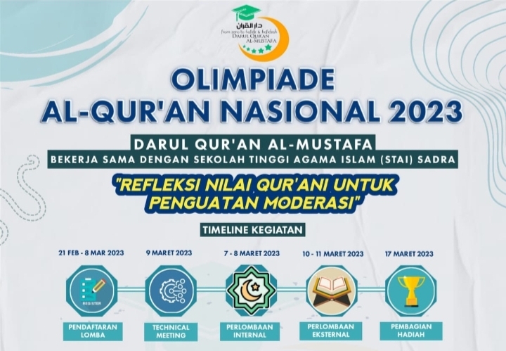 Total Hadiah 75 Juta, Darul Qur’an Al-Mustafa Gelar Olimpiade Al-Qur'an Nasional 2023