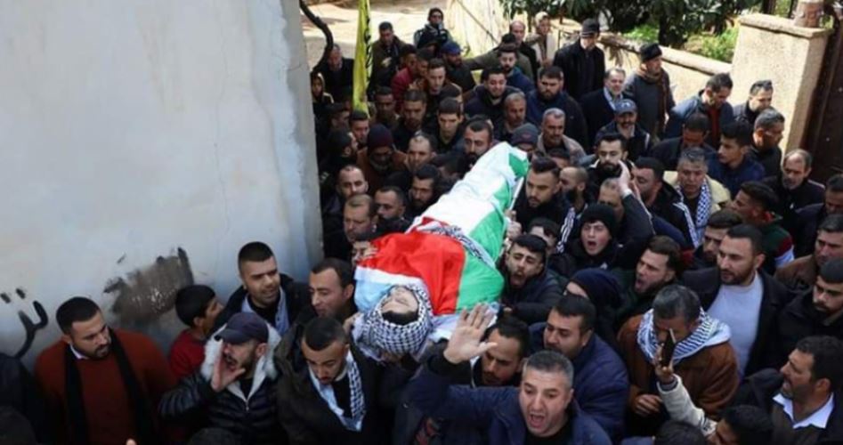 Palestinian masses attend funeral of martyr in Jenin