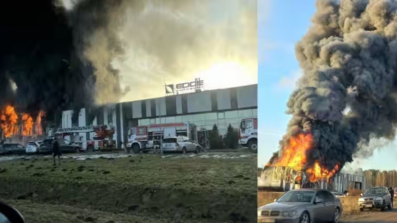 В Латвии загорелся американский завод по производству дронов