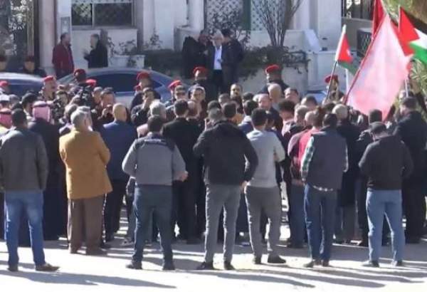 Jordanians hold protest to condemn Israeli violations in al-Aqsa
