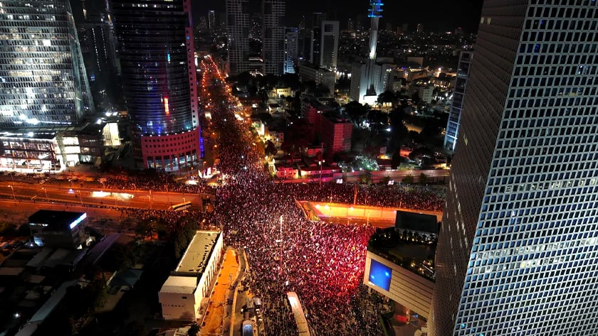  Huge protests in largest cities of Palestine's occupied lands against Netanyahu gov't