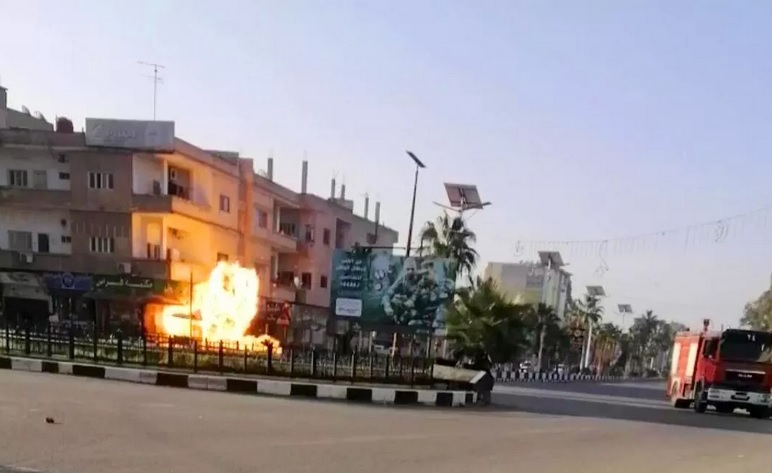 الجيش السوري يفجر دراجة فخخها ارهابيون وسط مدينة درعا السورية