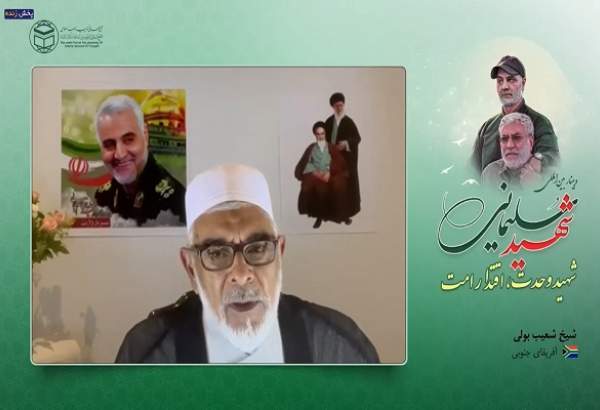 South African thinker: Gen. Soleimani aimed total annihilation of Zionism in west Asia, holy Quds