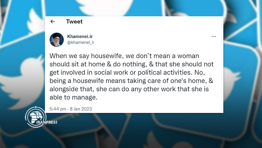 Women should not necessarily sit at home, Leader's Twitter account says