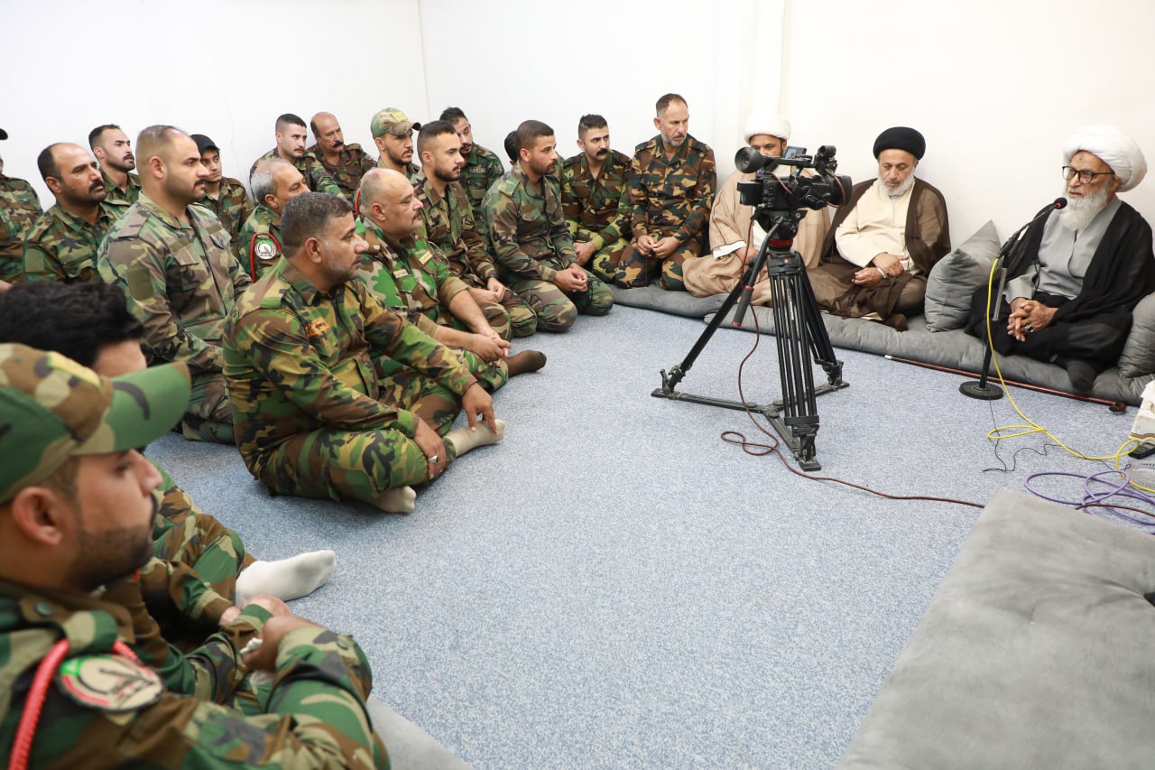 آية الله النجفي: إن الموقف الكبير للحشد الشعبي كان نصراً للدين والمذهب