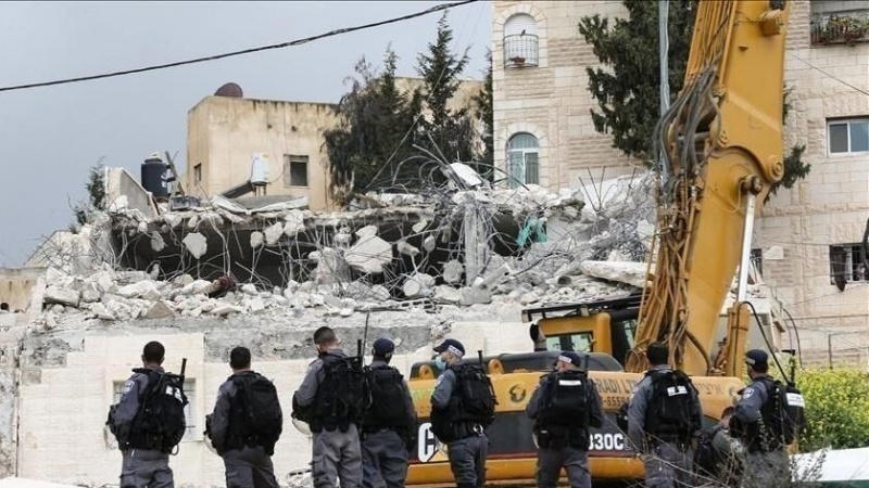 Zerstörung von 303 Gebäuden in Palästina durch israelisches Regime