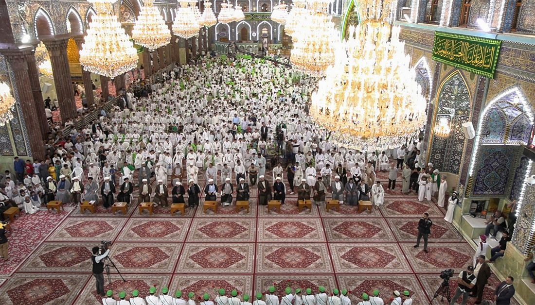 مشاركة 2000 طالب في حفل عيد الغدير الأغر عند مرقد الامام الحسين (ع) 