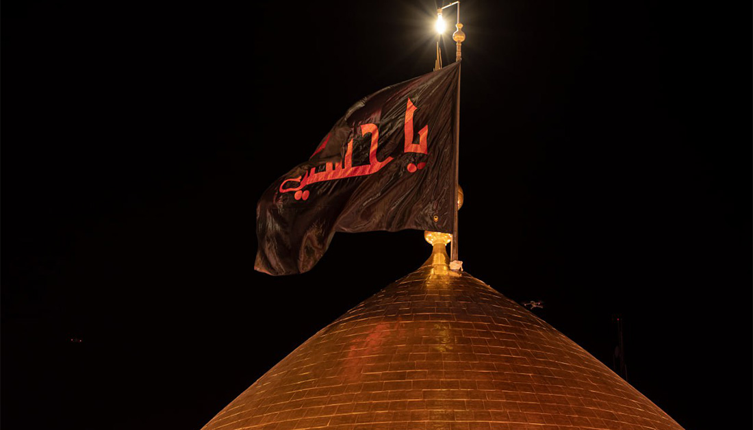 Video: Installing black flag over Imam Hussain and al-Abbas holy shrines on eve of Muharram 1445