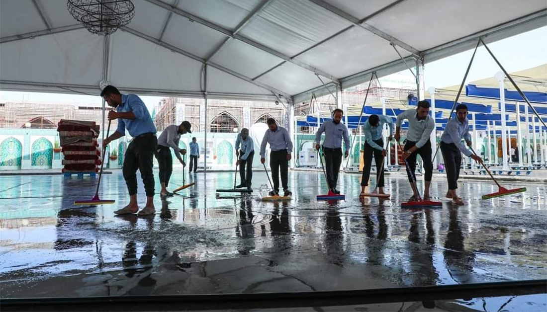 مشاركة (3200) منتسب ومتطوع لتقديم خدمات متنوعة خلال زيارة العشرة الأولى من محرم في كربلاء