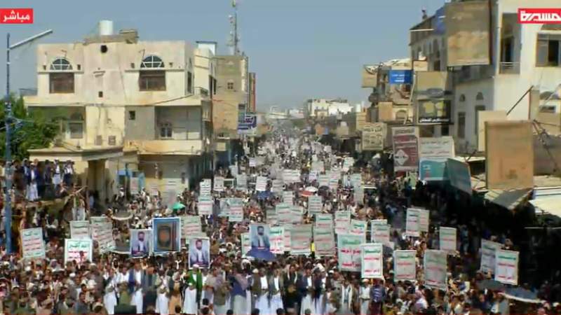 مشاركة جماهيرية حاشدة لإحياء ذكرى استشهاد الإمام الحسين (ع) في صعدة اليمنية