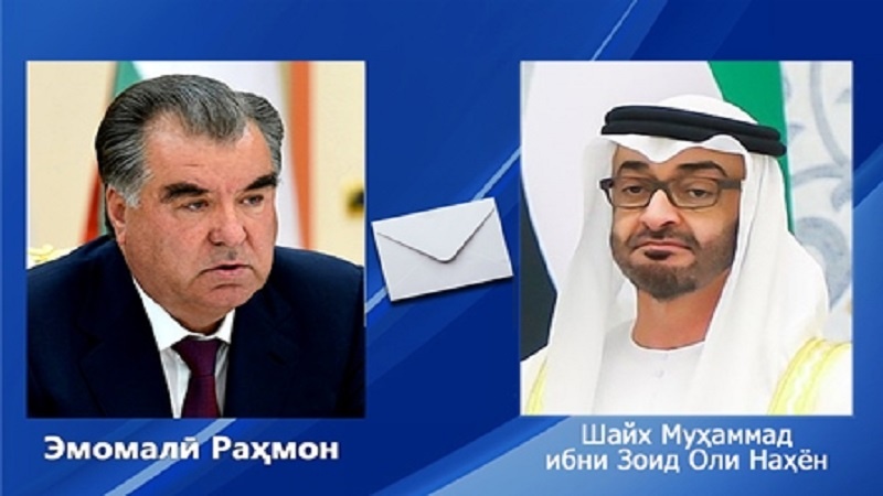 Паёми таслияти раиси Ҷумҳурии Тоҷикистон ба раиси Амороти Муттаҳидаи Арабӣ