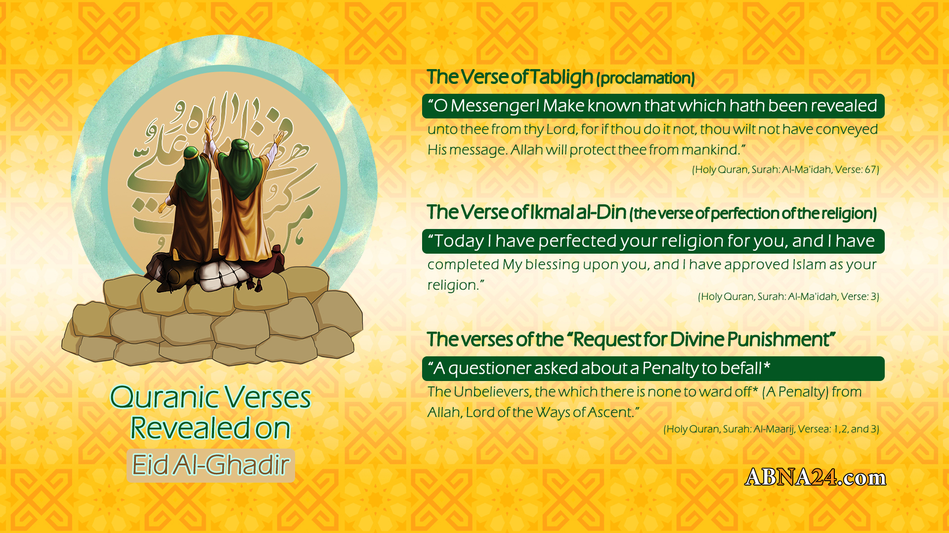 Infographic: Quranic verses revealed on Eid al-Ghadir