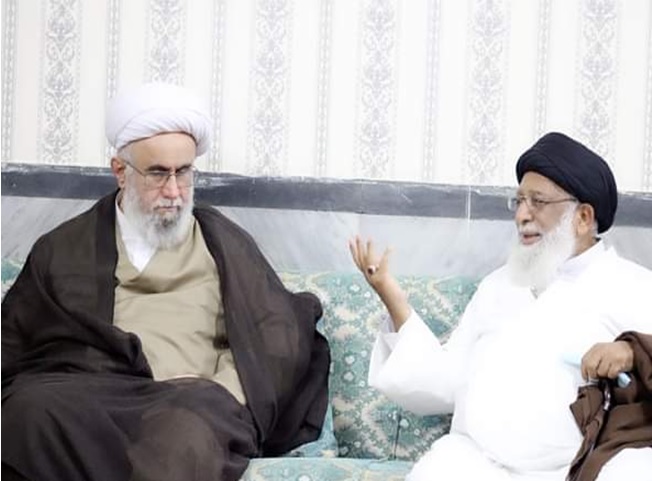 Nakilala ni Ayatollah Ramadani si Ayatollah Hafez Al-Sayed Al-Najafi sa Al-Muntazer University