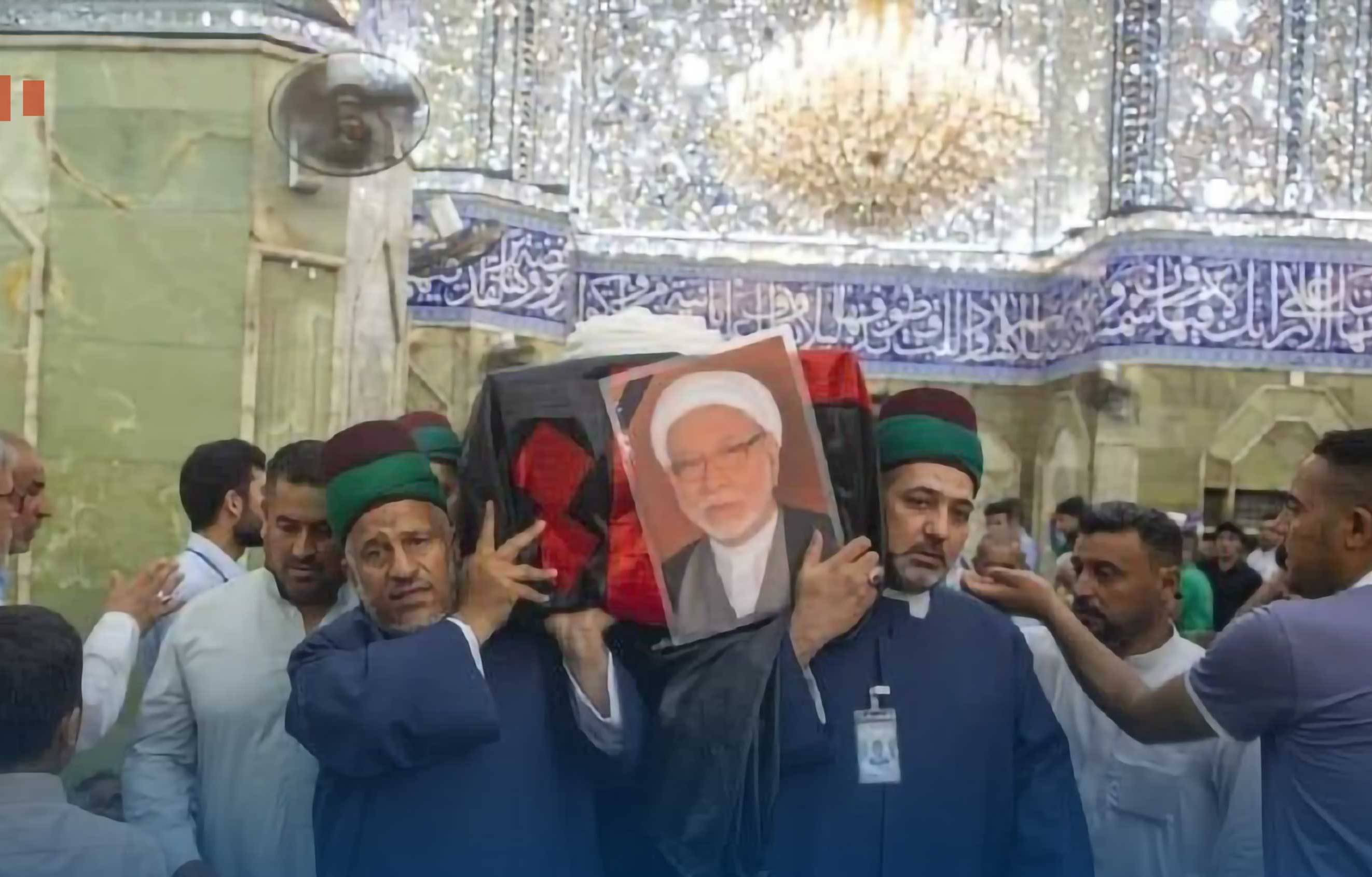 مشاركة أهالي كربلاء بتشييع جثمان الخطيب الشيخ محمد باقر المقدسي+(صور)