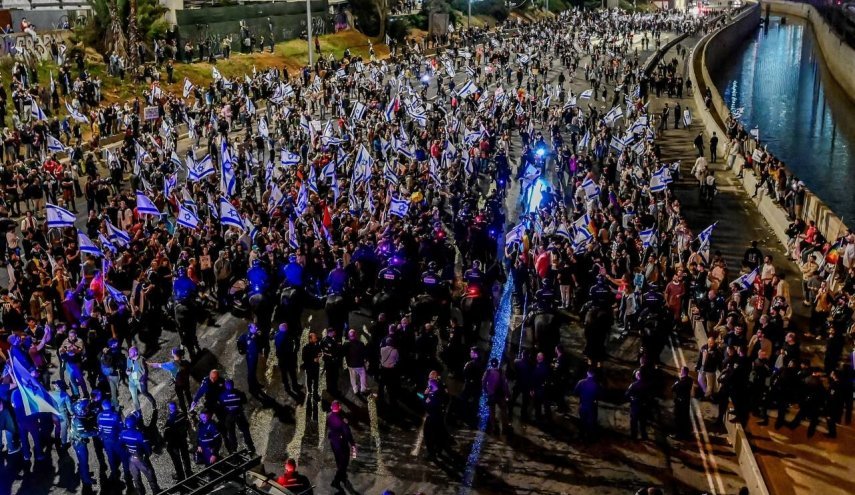  للأسبوع الـ 27.. التظاهرات تعمّ كيان الاحتلال احتجاجاً على التعديلات القضائية