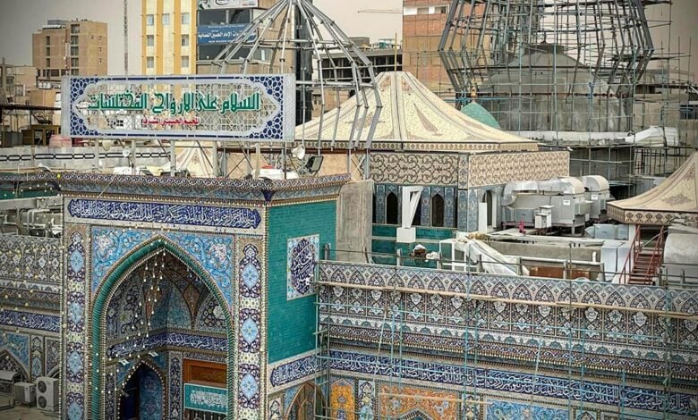 Engineering department at Imam Hussein shrine continues construction work of Al-Mukhayyam Al-Husseini