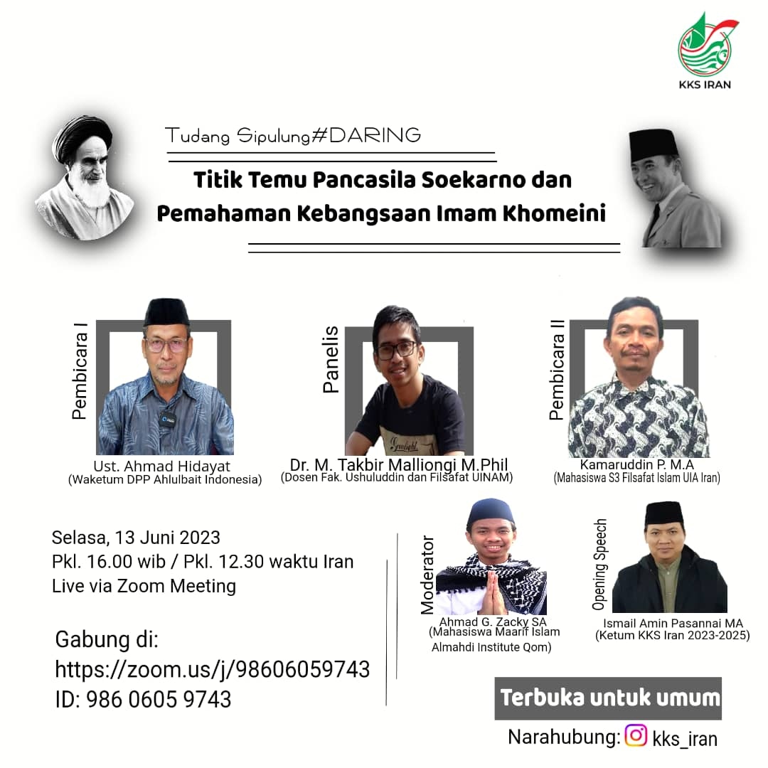 Peringati Tiga Momen Penting, KKS Iran Gelar Tudang Sipulung Daring; Bahas Pemikiran Soekarno dan Imam Khomeini