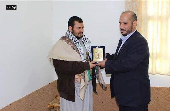  السيد الحوثي يلتقي ممثل حركة الجهاد الإسلامي في اليمن