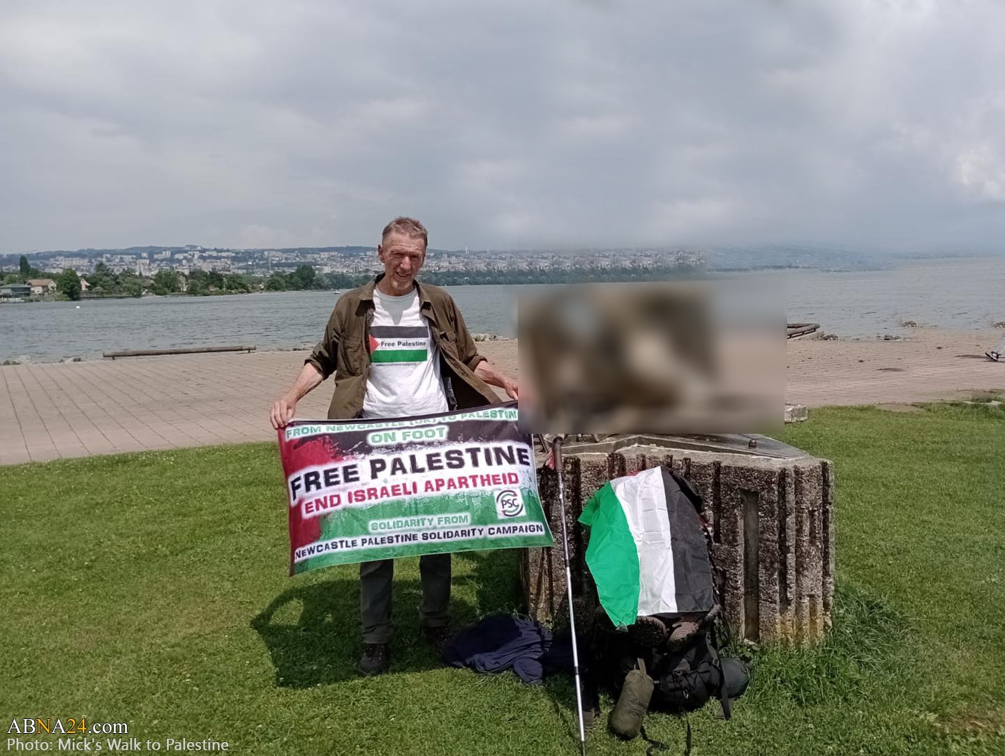 تقرير مصور / بريطاني يبدأ رحلة طويلة من بلده الى فلسطين تنديدا بجرائم الصهاينة في الأرضي المحتلة