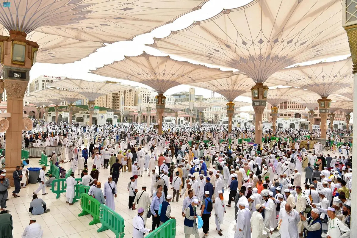 وصول أكثر من 744 ألف حاج إلى المدينة المنورة 