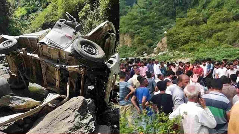 उत्तराखंड में भीषण सड़क हादसा, दो जवानों समेत 10 की मौत।