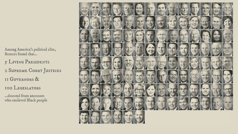 Присутствие потомков рабовладельцев Америки на важных политических ролях в этой стране