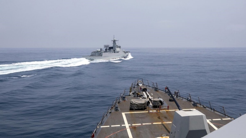 中国外務省報道官、「台湾海峡での米の挑発行動を座視せず」