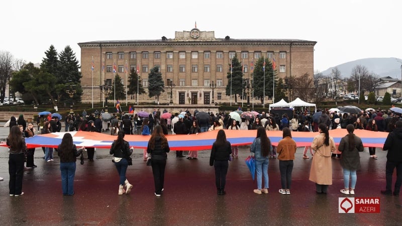 Ханкәндиндә нөвбәти митинг кечирилиб
