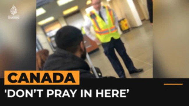 مأمور کانادایی مانع از نماز خواندن مرد مسلمان در ایستگاه راه آهن شد + ویدیو