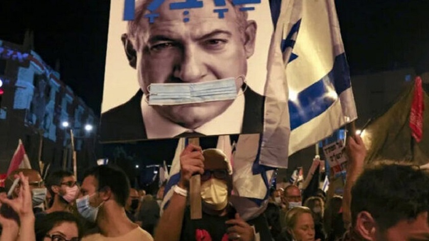 Mass demonstrations continue against Netanyahu for 12th week in various cities of occupied Palestine