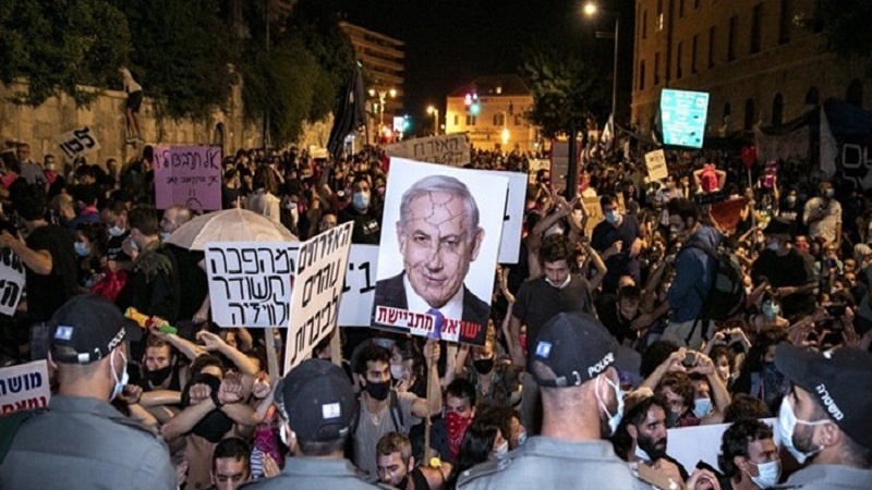 Demonstrasi di Palestina Pendudukan setelah Pencopotan Menteri Perang Zionis