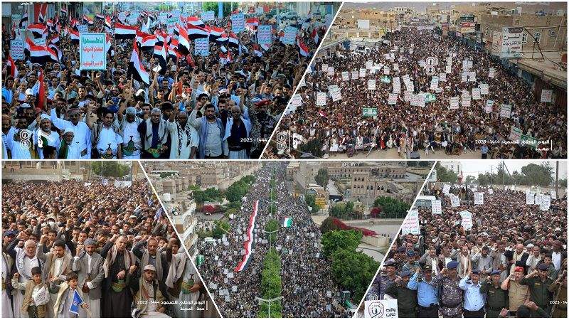 مسيرات مليونية في العاصمة صنعاء و14 محافظة إحياء ليوم الصمود الوطني 