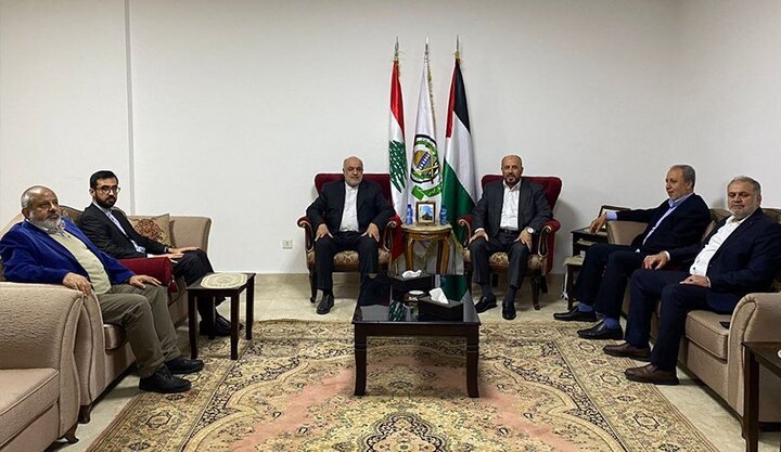 ممثل حرکة حماس یستقبل السفير الإيراني في بيروت
