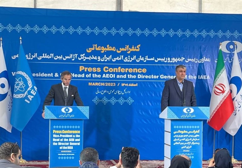 غروسي في المؤتمر الصحفي في طهران: أي عمل عسكري ضد محطات الطاقة النووية مدان وغير قانوني