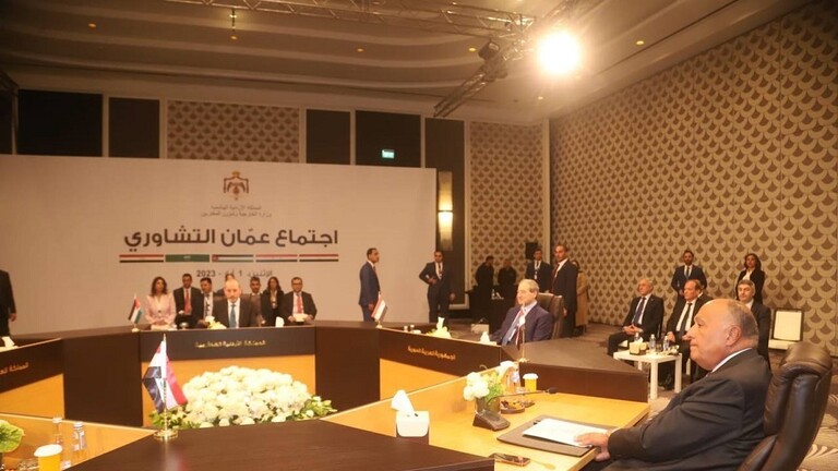 انطلاق اعمال اجتماع وزراء خارجية سوريا والسعودية والأردن ومصر والعراق في عمان