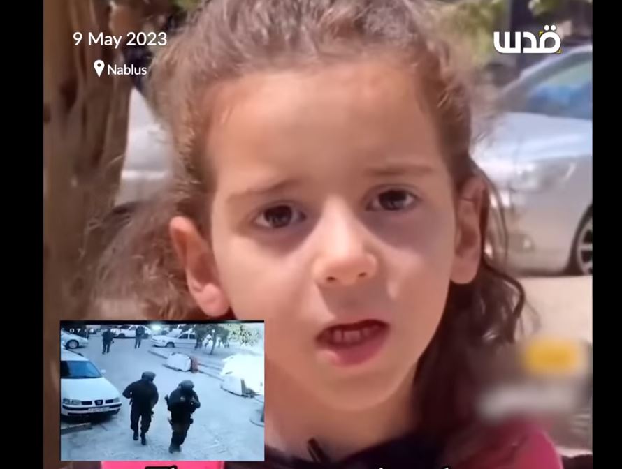 Palestinian girl: "There were some scary people. They're running after me and I was so scared"