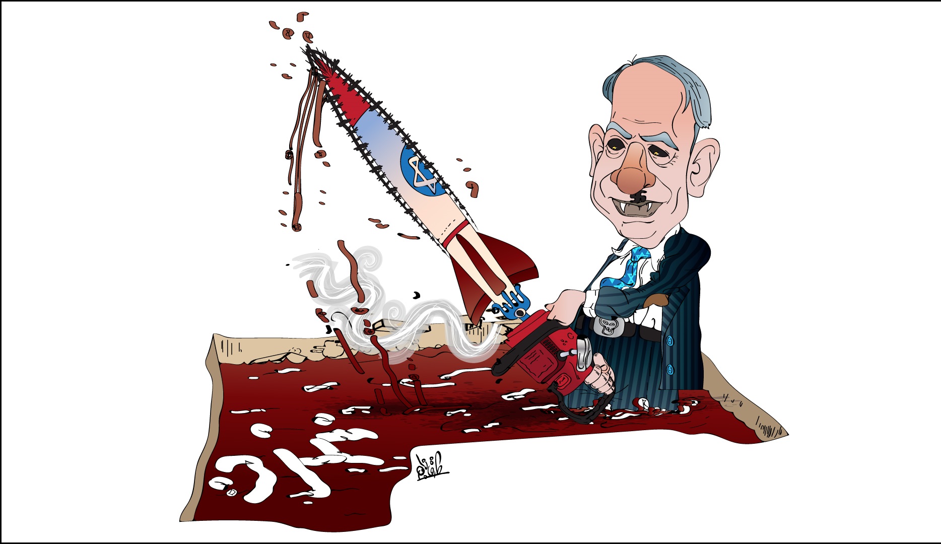 Karikatura / Netanyahu və Qəzzanın işğalı