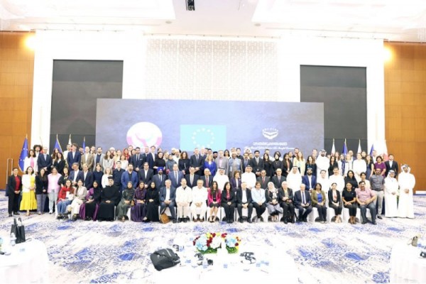 Students from private Bahraini schools protest after being taken to conference attended by Israelis