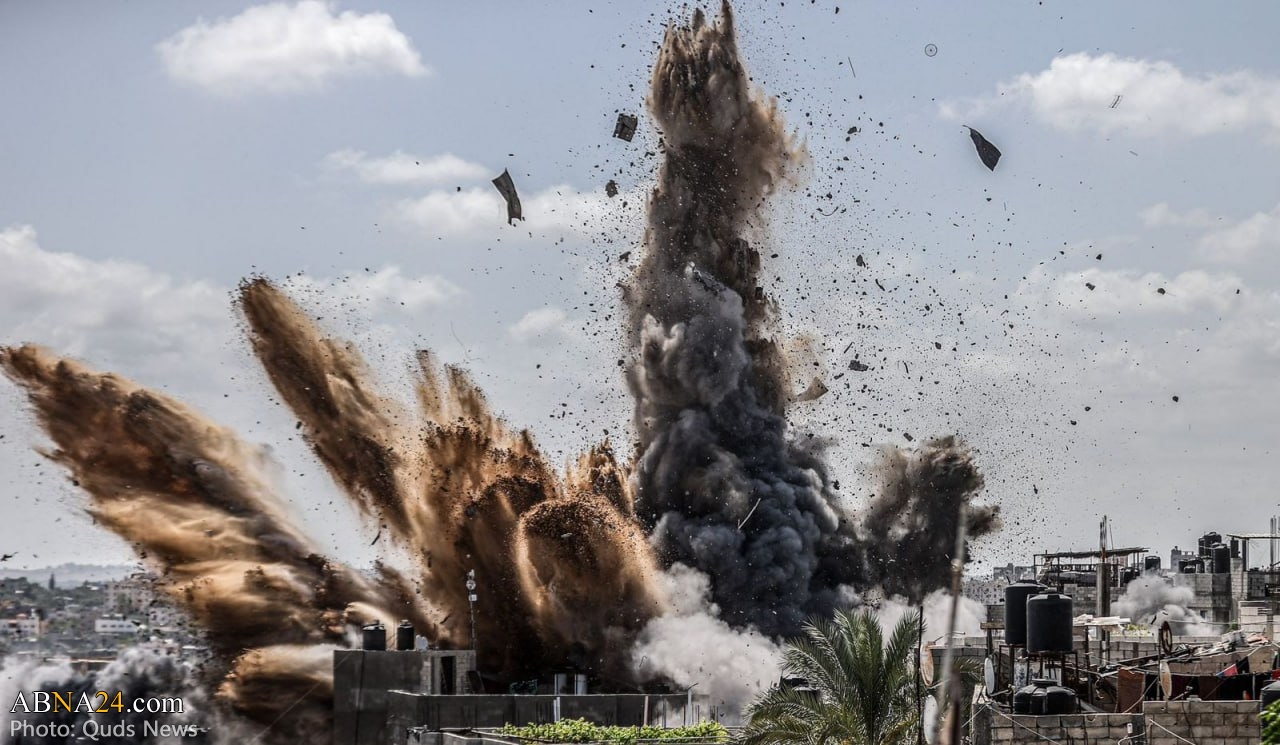تقرير مصور / تدمير الطيران الحربي للعدو الصهيوني منزلا جنوب غزة