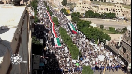 День Накба - заявления солидарности Йемена с Палестиной в Сане