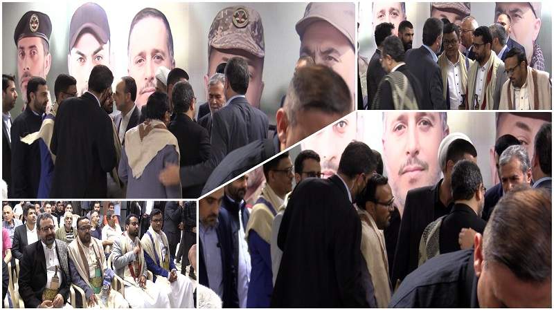 وفد من أنصار الله اليمني يقوم بتقديم واجب العزاء والمباركة لحركة الجهاد الفلسطينية