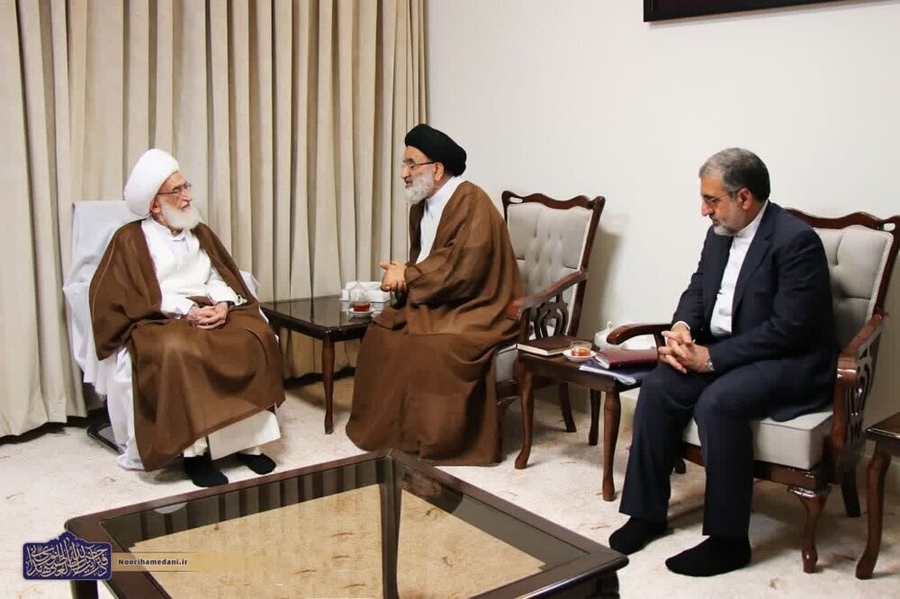 Grand Ayatollah Nouri Hamedani receives Iranian VP