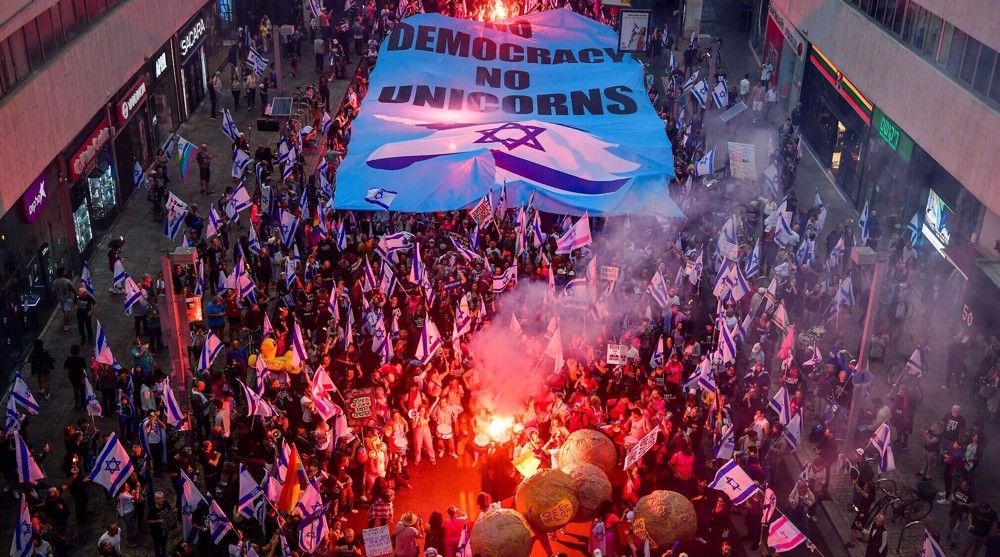 Thousands of protesters rally against Israel’s far-right cabinet for 20th consecutive week