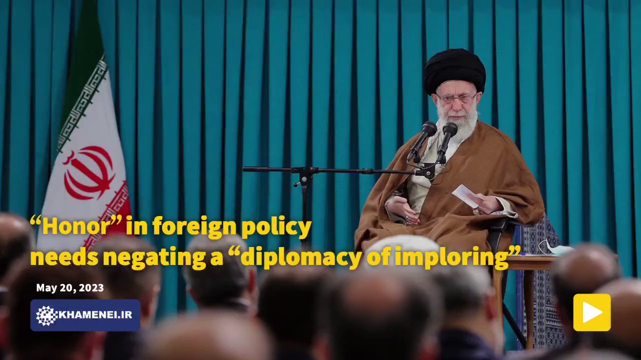 Imam Khamenei: “Honor” in foreign policy needs negating a “diplomacy of imploring” (Video)