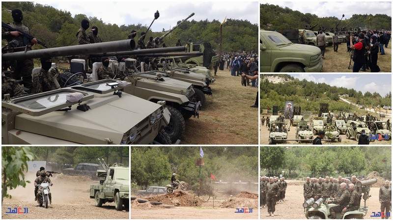  استعراض عسكري ومناورات حية لحزب الله في الذكرى الـ23 للانتصار على العدو 
