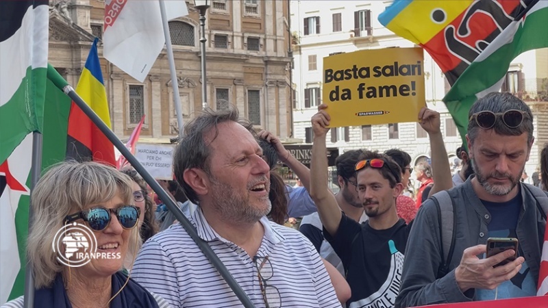 イタリアで生活費高騰に抗議するデモ実施
