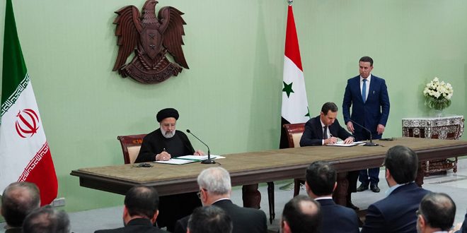 رئيسي والأسد يوقعان في دمشق وثيقة للتعاون الشامل الاستراتيجي طويل الأمد بين البلدين