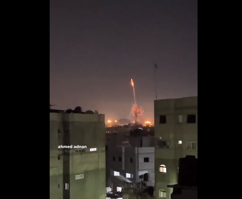 Video: Violent targeting of a location in Gaza Strip by the Israeli occupation air force